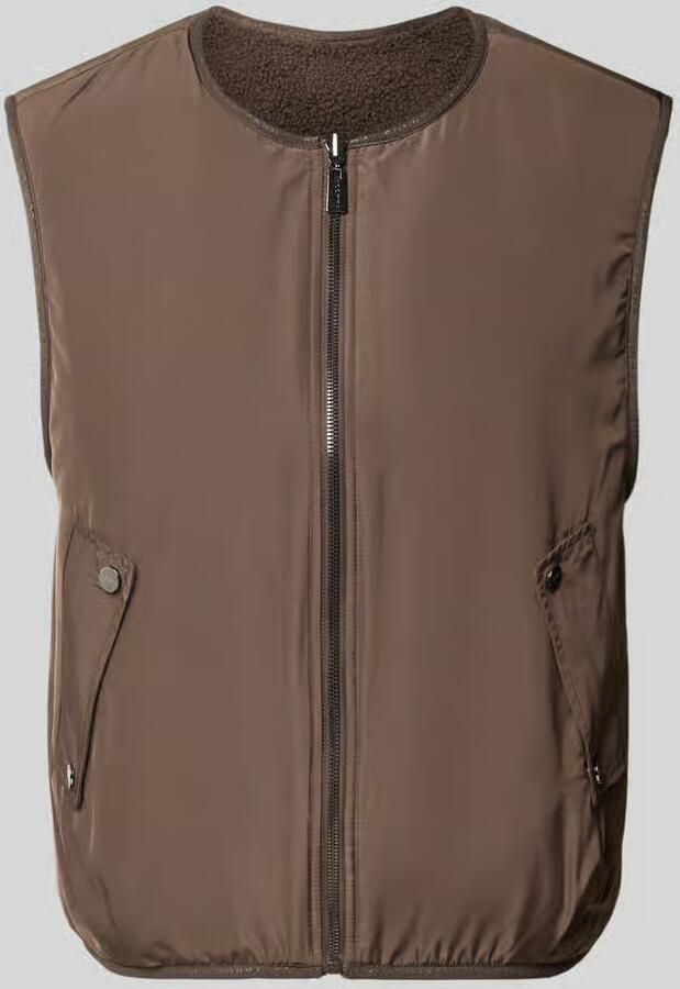 Comma Bodywarmer met ronde hals en klepzakken