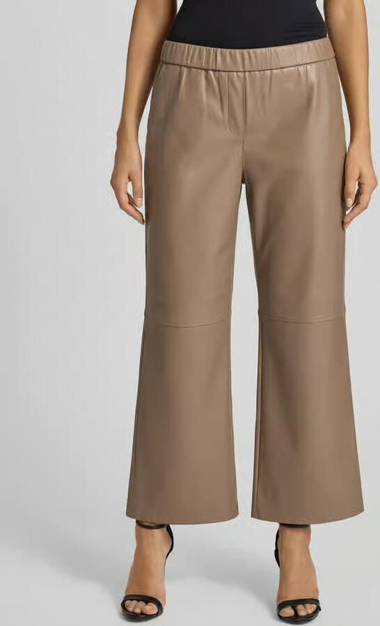 Comma Bootcut-broek in leerlook - Foto 3