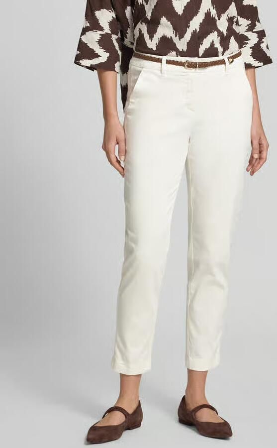 Comma Broek met achterzakken en riem - Foto 3