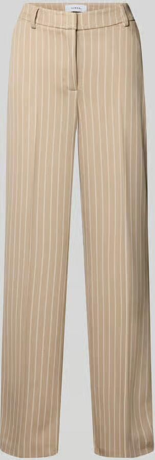 Comma Broek met persplooien en achterzakken