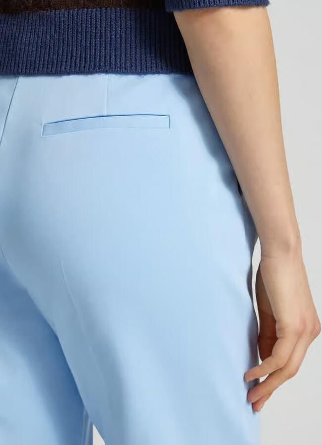 Comma Stoffen broek met bandplooien