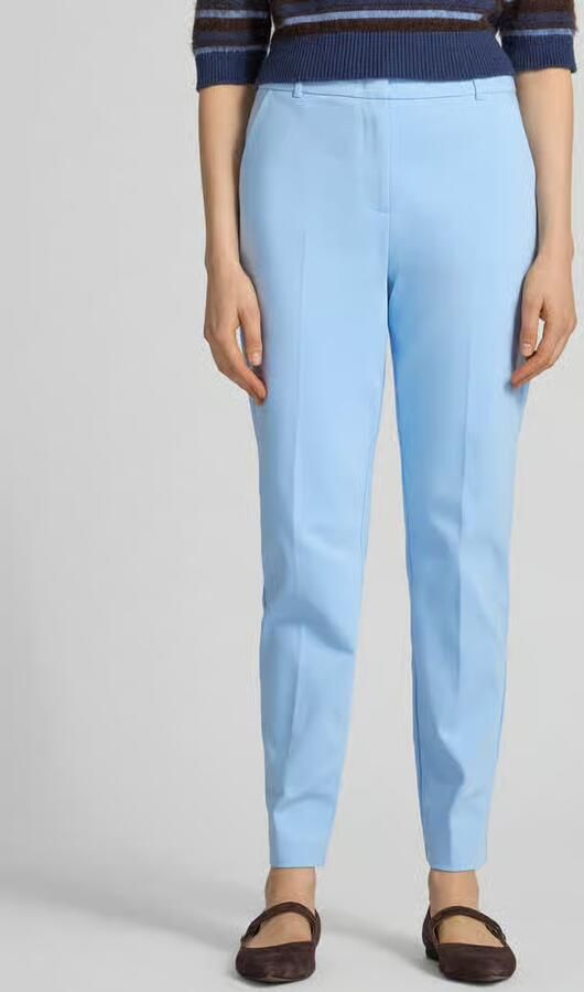 Comma Stoffen broek met bandplooien - Foto 3