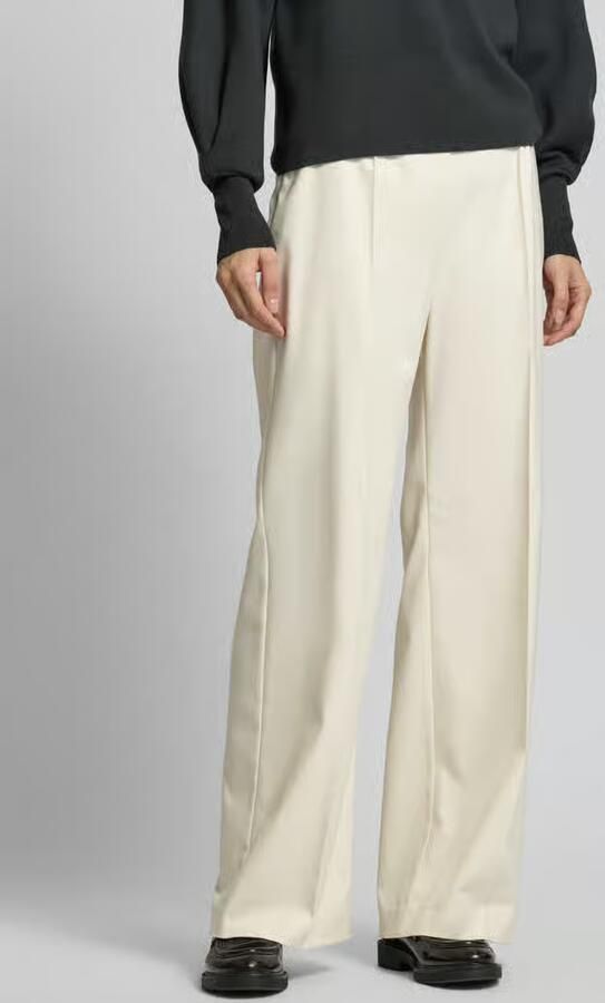 Comma Broek met wijde pijpen en persplooien - Foto 4