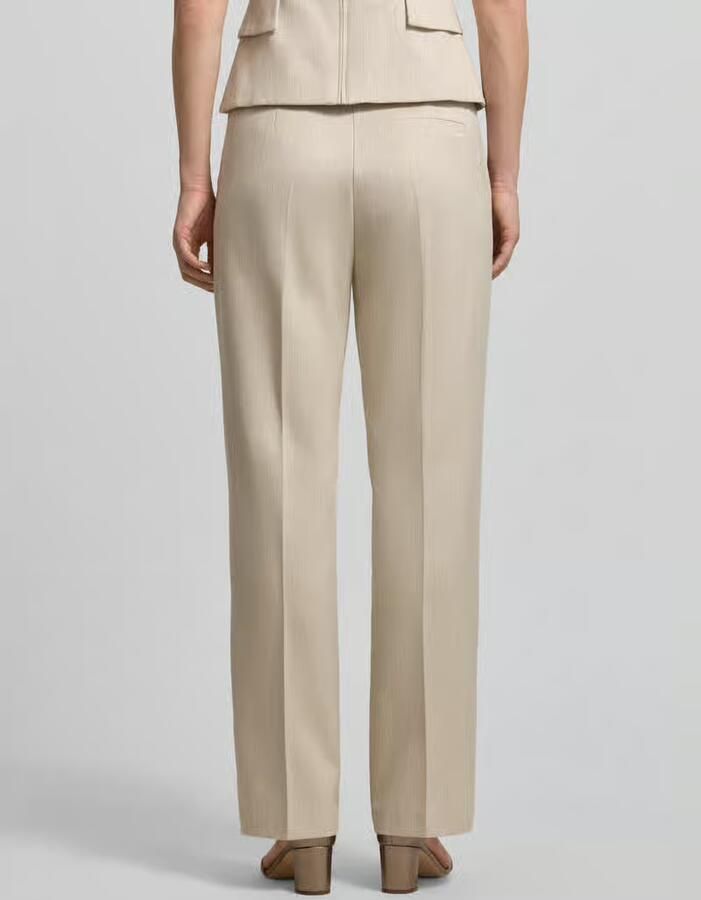 Comma Broek van viscosemix met persplooien