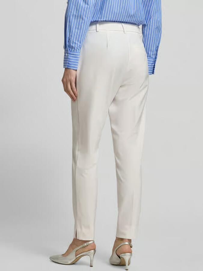 Comma Broek van viscosemix met persplooien