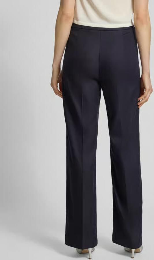 Comma Fijn gestructureerde broek met knopen - Foto 3