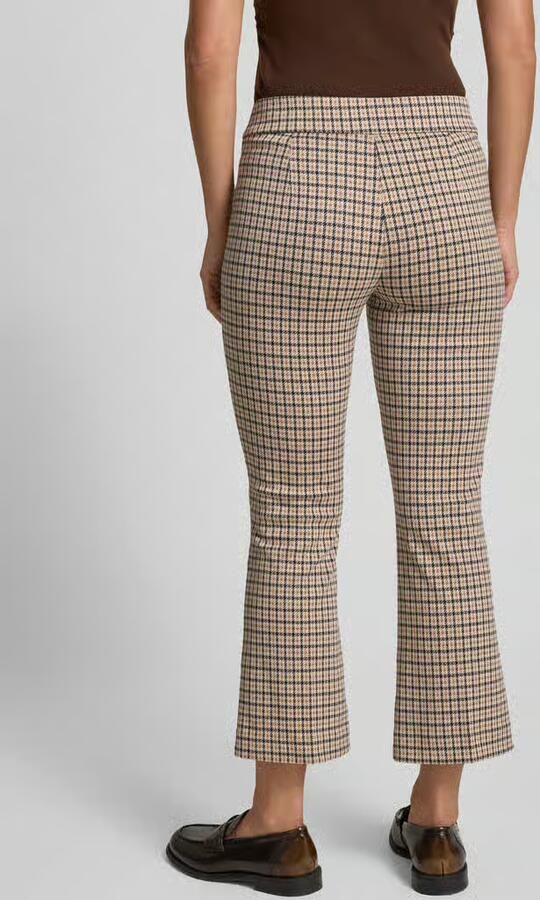 Comma Flared cut broek met persplooien