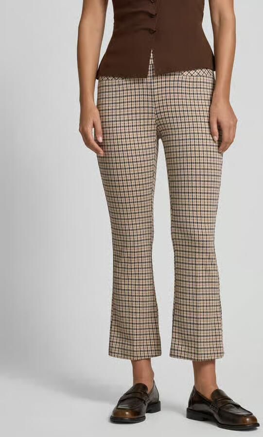 Comma Flared cut broek met persplooien - Foto 2