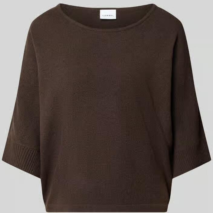 Comma Gebreid shirt met 3 4-mouw