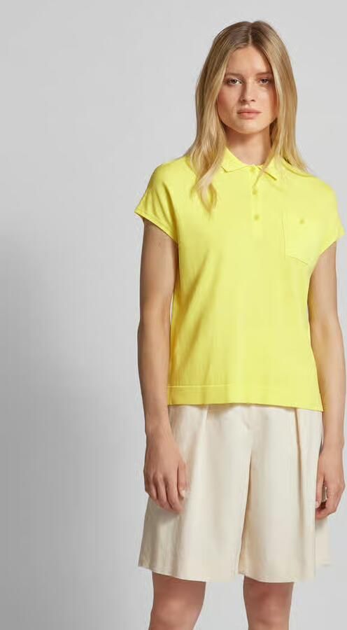 Comma Gebreid shirt met borstzak - Foto 2