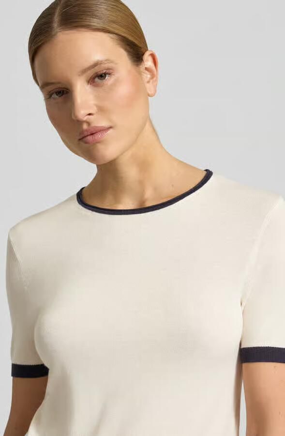 Comma gebreid shirt met ronde hals - Foto 6