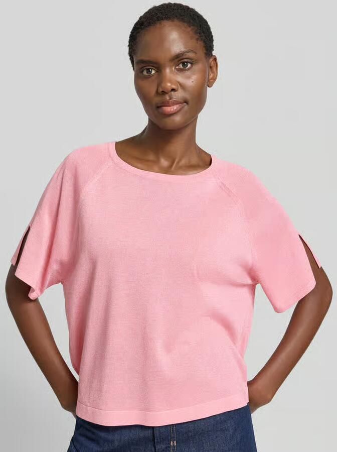 Comma gebreid shirt met ronde hals - Foto 4