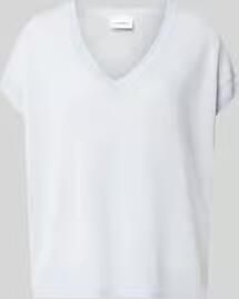 Comma Gebreid shirt van linnenmix met V-hals