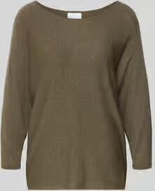 Comma Gebreid shirt van viscosemix met 3 4-mouw