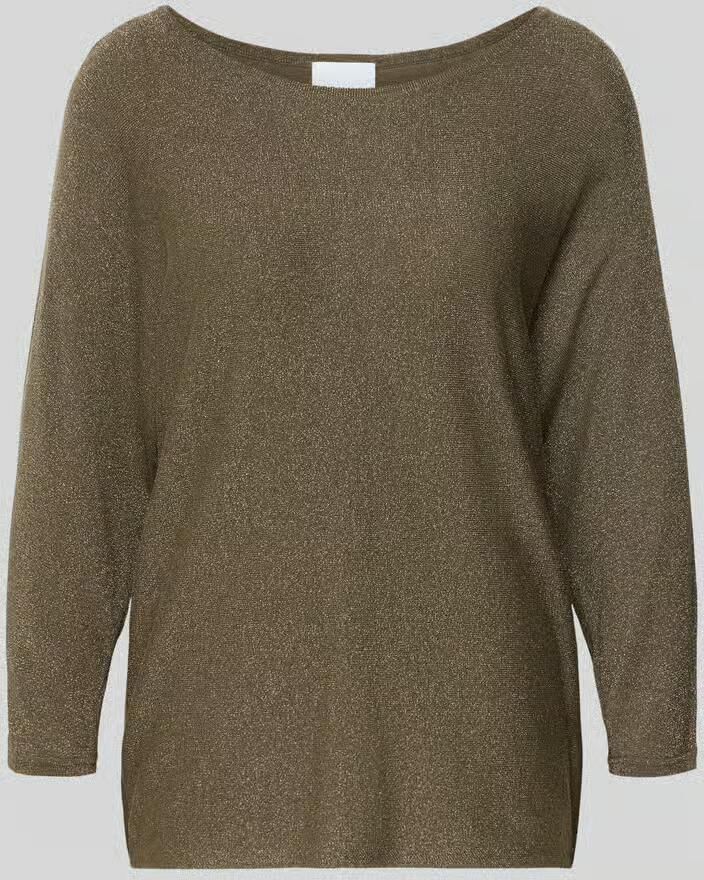 Comma Gebreid shirt van viscosemix met 3 4-mouw - Foto 2