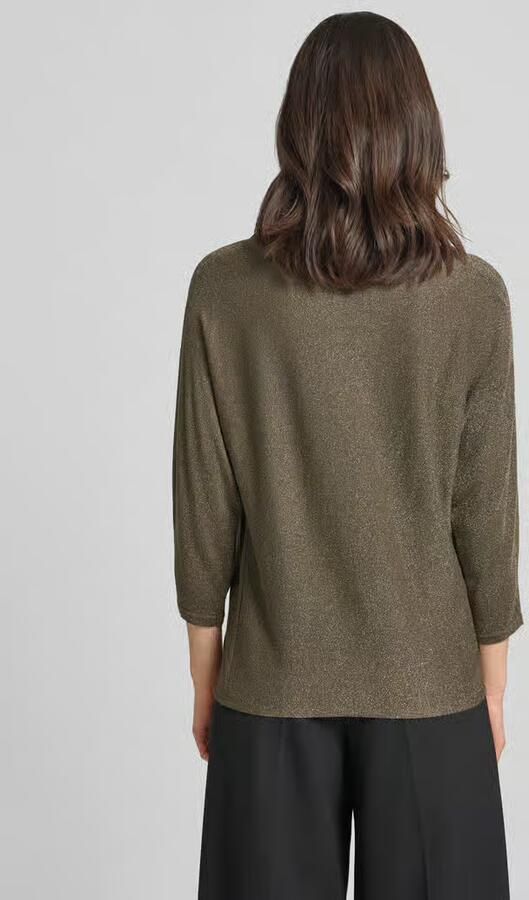Comma Gebreid shirt van viscosemix met 3 4-mouw - Foto 2