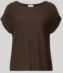 Comma Gebreid shirt van viscosemix met ronde hals