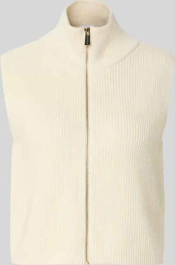Comma Gebreide bodywarmer met opstaande kraag en rits