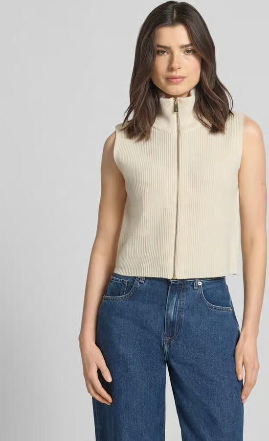 Comma Gebreide bodywarmer met opstaande kraag en rits - Foto 2