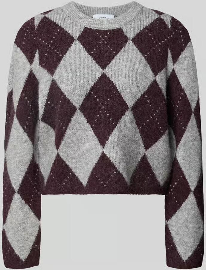 Comma Gebreide pullover in all-over look