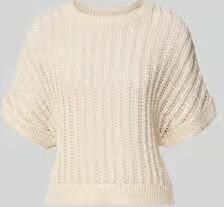 Comma Gebreide pullover met 1 2-mouwen en ronde hals