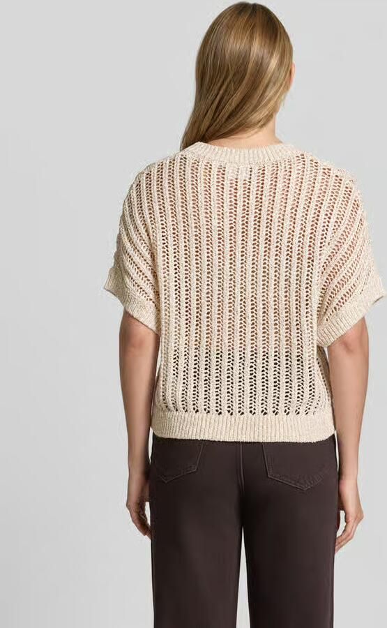 Comma Gebreide pullover met 1 2-mouwen en ronde hals - Foto 3