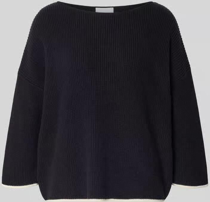 Comma Gebreide pullover met 3 4-mouwen