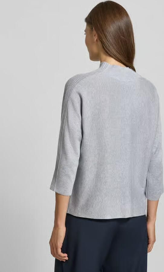 Comma Gebreide pullover met opstaande kraag en 3 4-mouwen - Foto 4