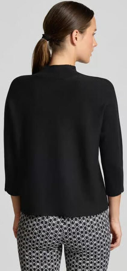 Comma Gebreide pullover met opstaande kraag en 3 4-mouwen - Foto 4