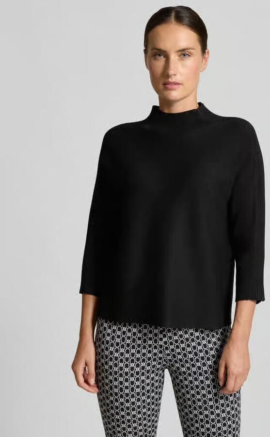 Comma Gebreide pullover met opstaande kraag en 3 4-mouwen - Foto 5