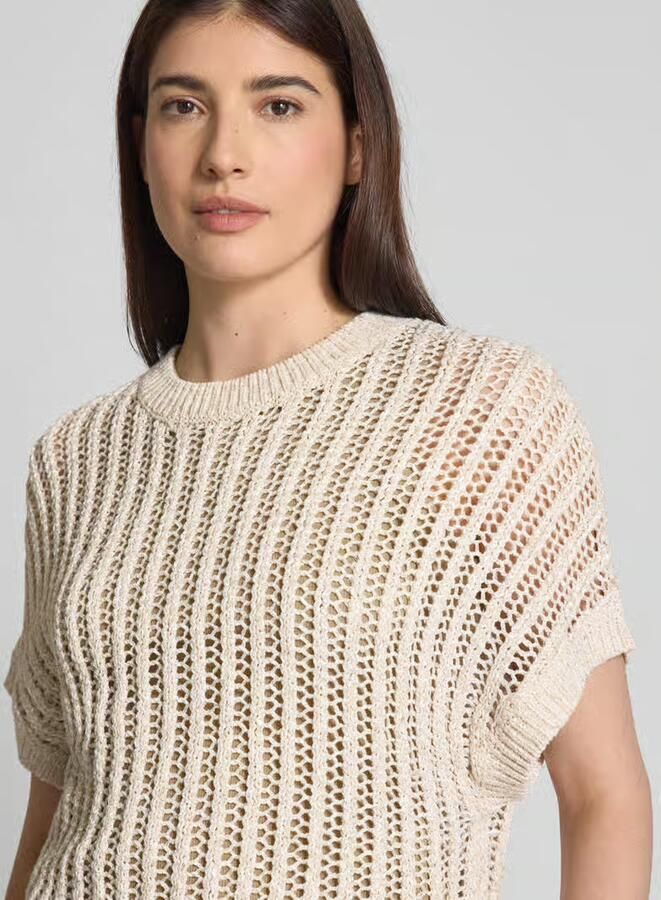 Comma Gebreide pullover met ribboorden - Foto 5