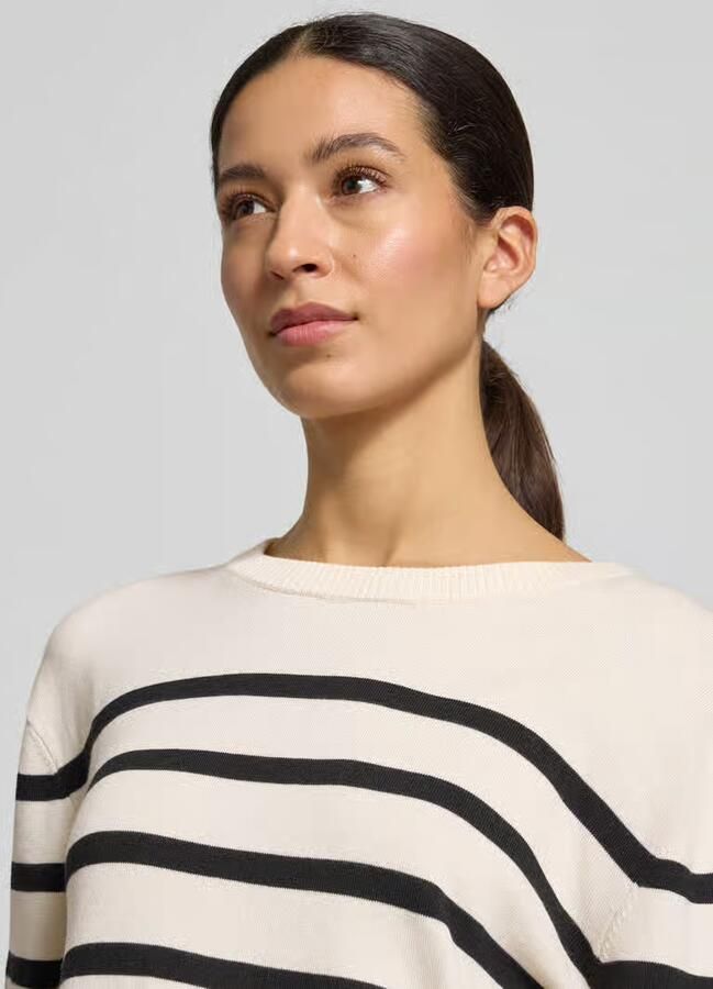Comma Gebreide pullover met ribboorden - Foto 2