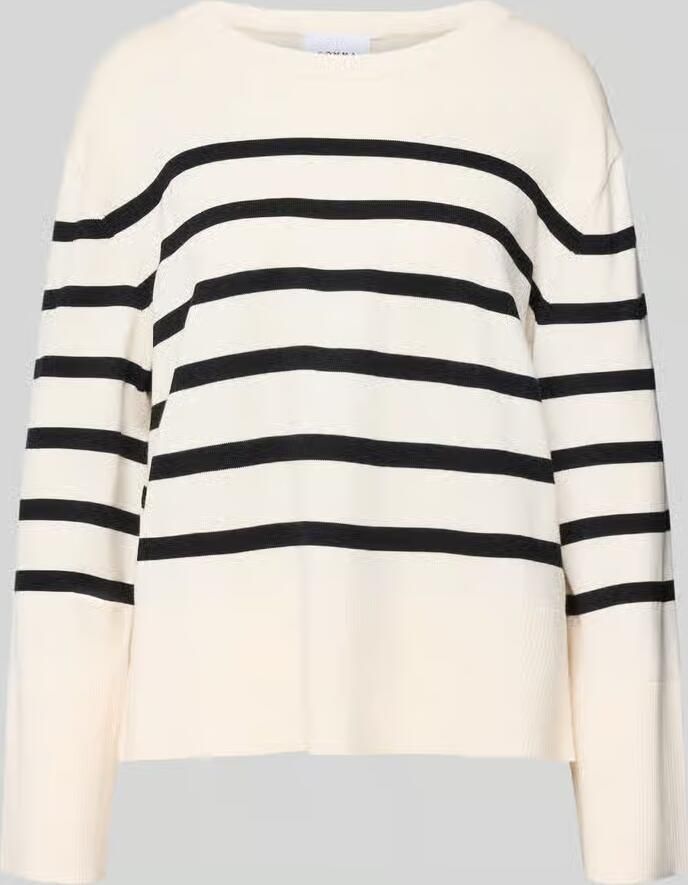 Comma Gebreide pullover met ribboorden