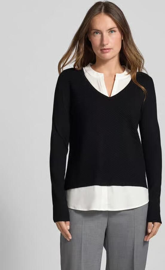 Comma Gebreide pullover met structuurmotief - Foto 2