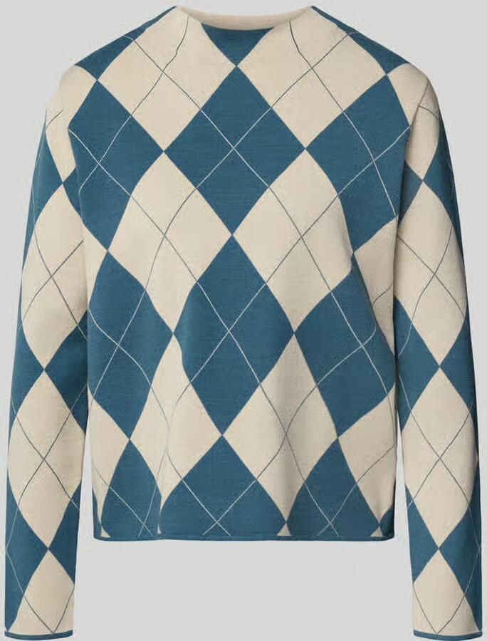 Comma Gebreide pullover van viscosemix in all-over look