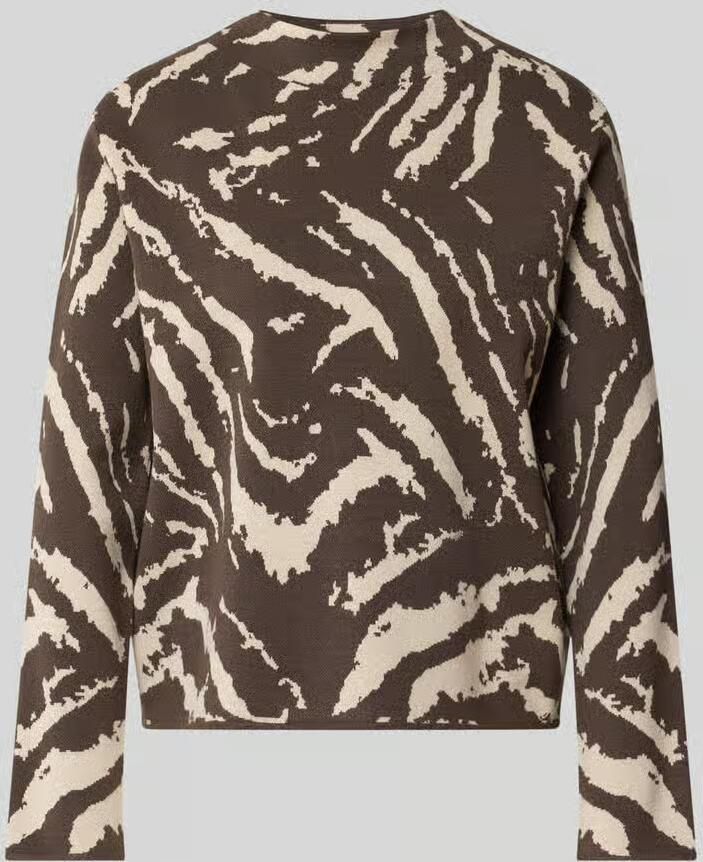 Comma Gebreide pullover van viscosemix in all-over look