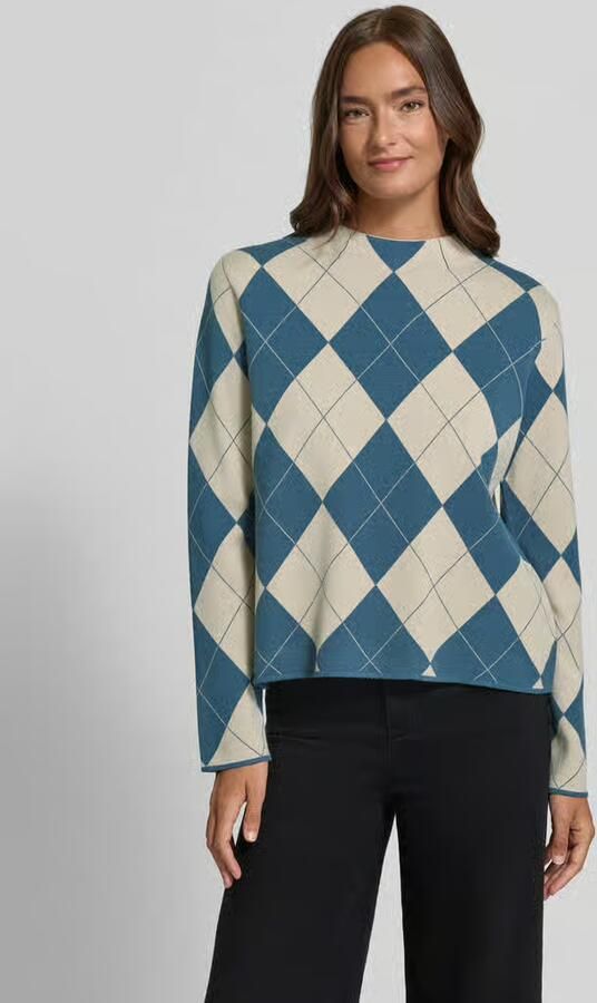 Comma Gebreide pullover van viscosemix in all-over look - Foto 3