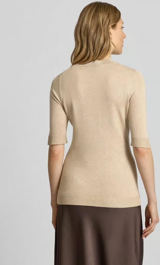 Comma Gebreide pullover van viscosemix met 1 2-mouwen