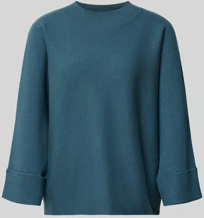 Comma Gebreide pullover van viscosemix met 3 4-mouw