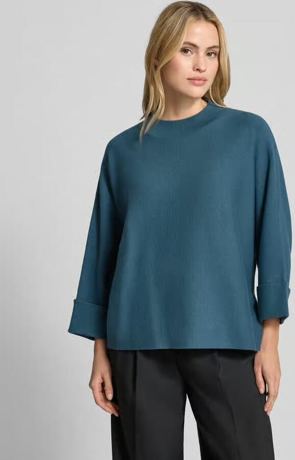 Comma Gebreide pullover van viscosemix met 3 4-mouw - Foto 3