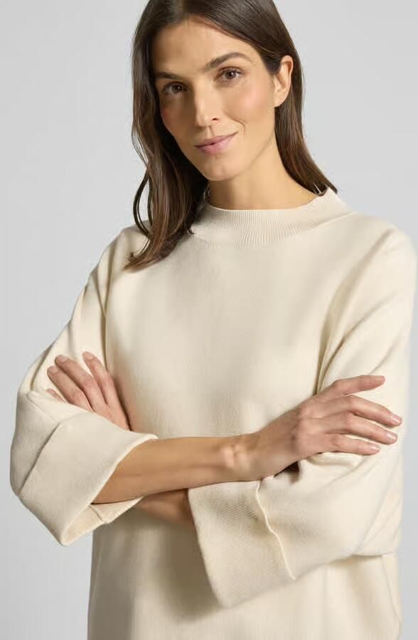 Comma Gebreide pullover van viscosemix met 3 4-mouwen - Foto 2