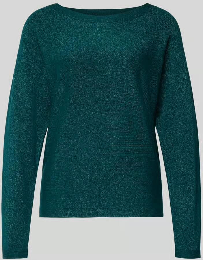 Comma Gebreide pullover van viscosemix met boothals
