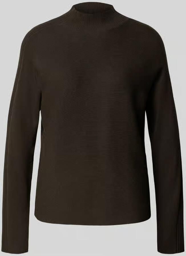 Comma Gebreide pullover van viscosemix met opstaande kraag