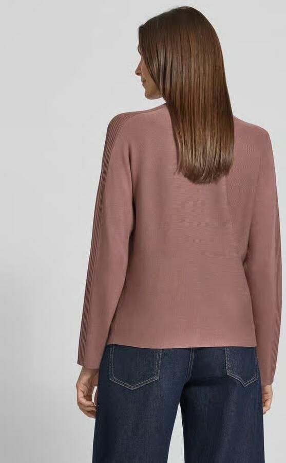 Comma Gebreide pullover van viscosemix met opstaande kraag
