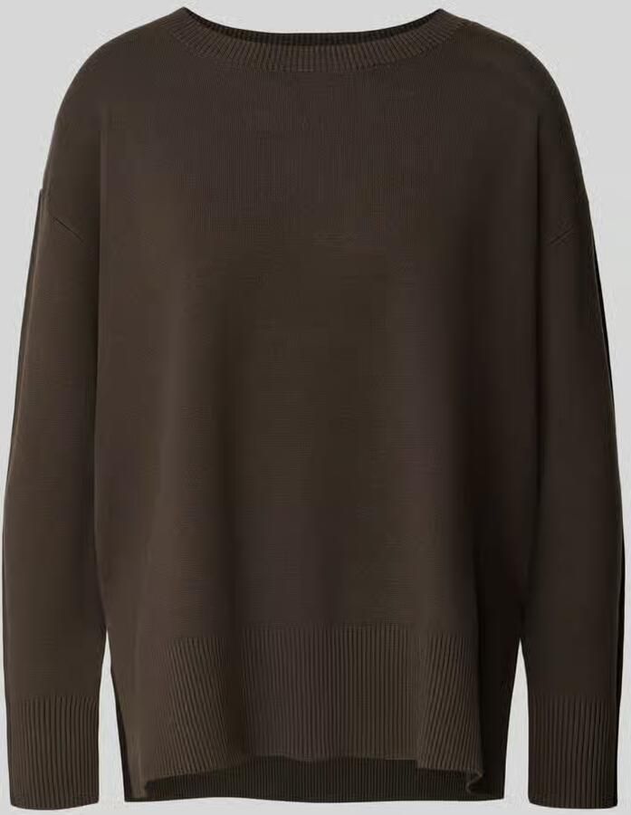 Comma Gebreide pullover van viscosemix met ronde hals