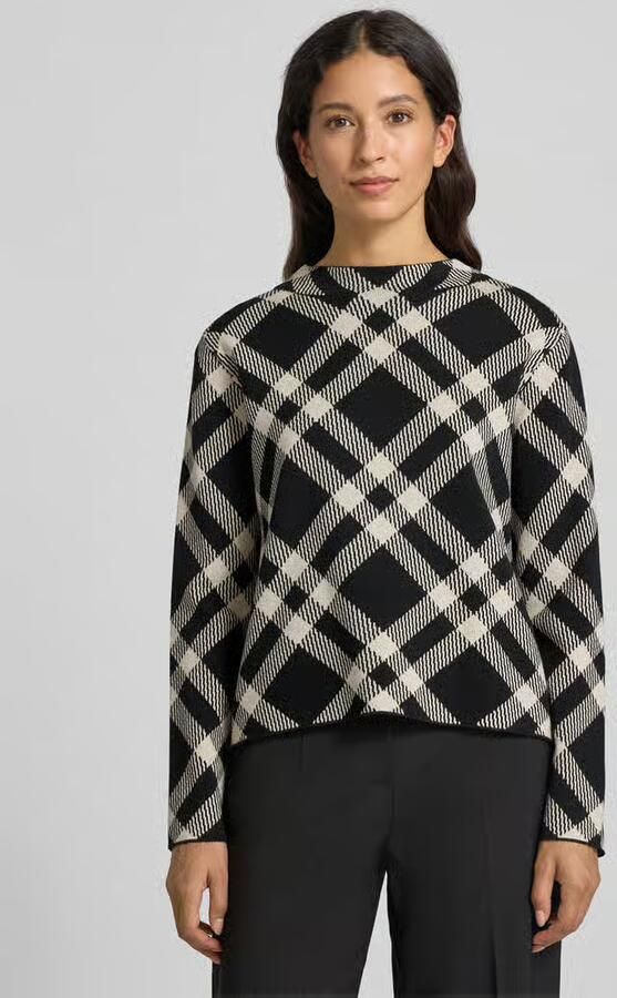 Comma Gebreide pullover van viscosemix met ronde hals - Foto 2