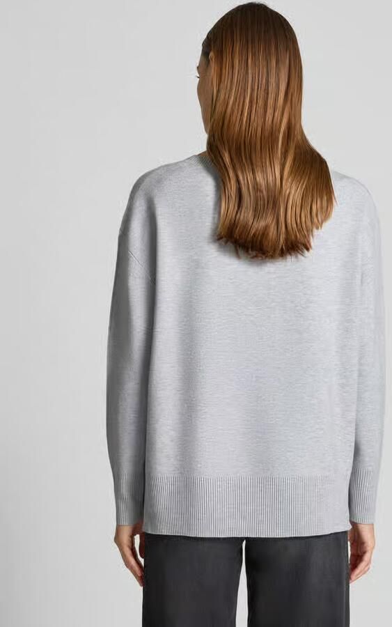 Comma Gebreide pullover van viscosemix met ronde hals