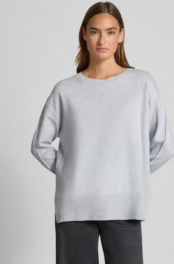 Comma Gebreide pullover van viscosemix met ronde hals - Foto 2