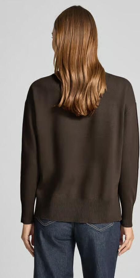 Comma Gebreide pullover van viscosemix met ronde hals - Foto 2