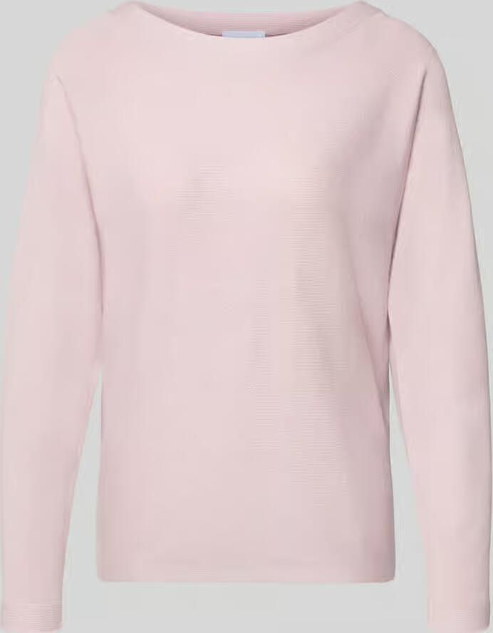 Comma Gebreide pullover van viscosemix met ronde hals
